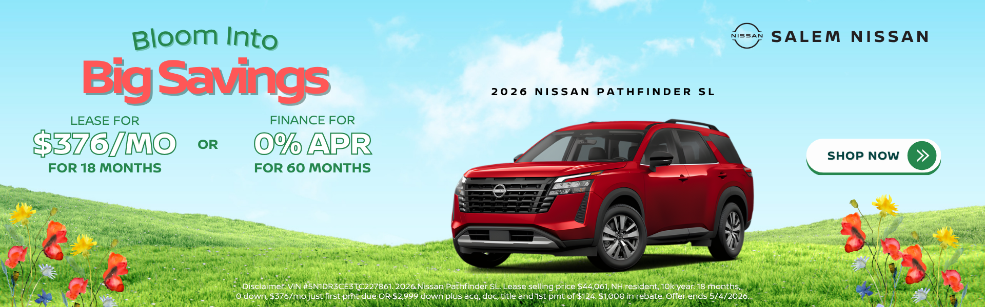 2026 Nissan Pathfinder April Specials