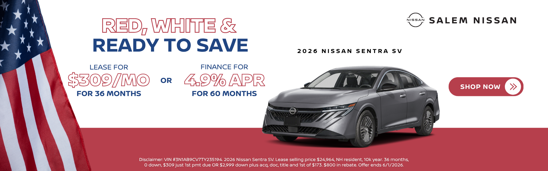 2026 Nissan Sentra Specials